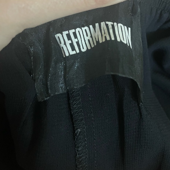 Reformation Open Back Black Button Down Mini - Picture 5 of 5
